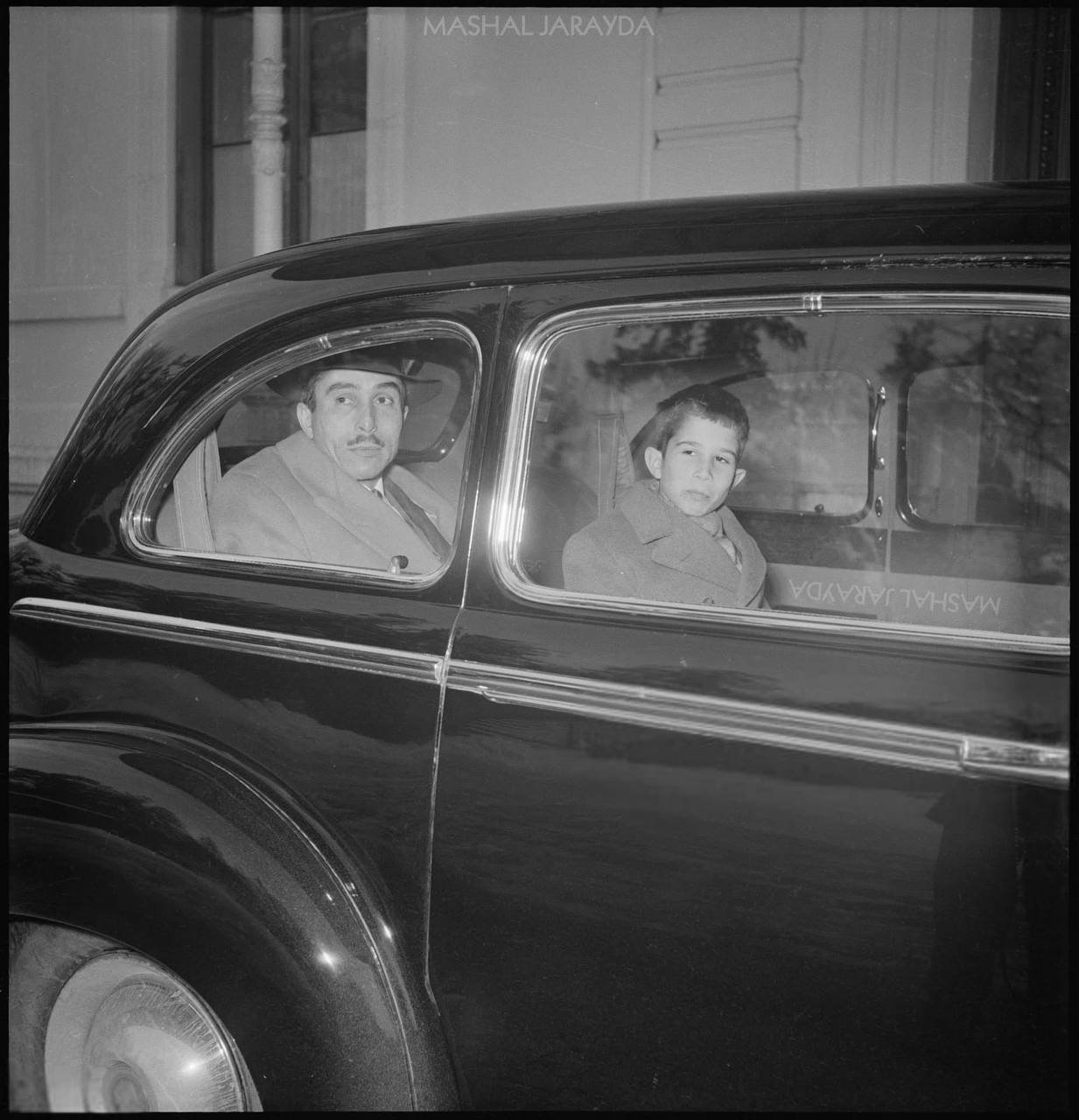 King Talal & Prince Muhammad — HLM King Talal and his son the late Prince Muhammad, in Switzerland. (1952)